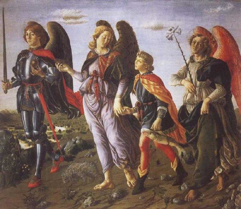 Francesco Botticini Tobias and the Three Archangels oil painting picture